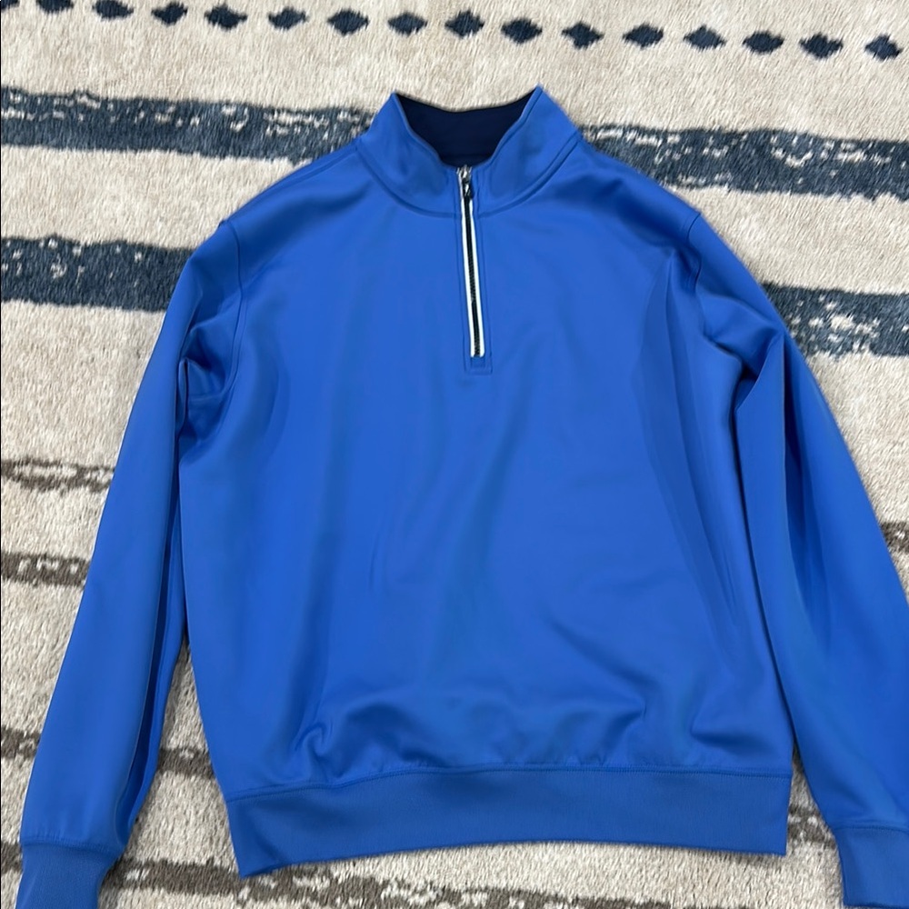Men's Blue Half-Zip Sweater